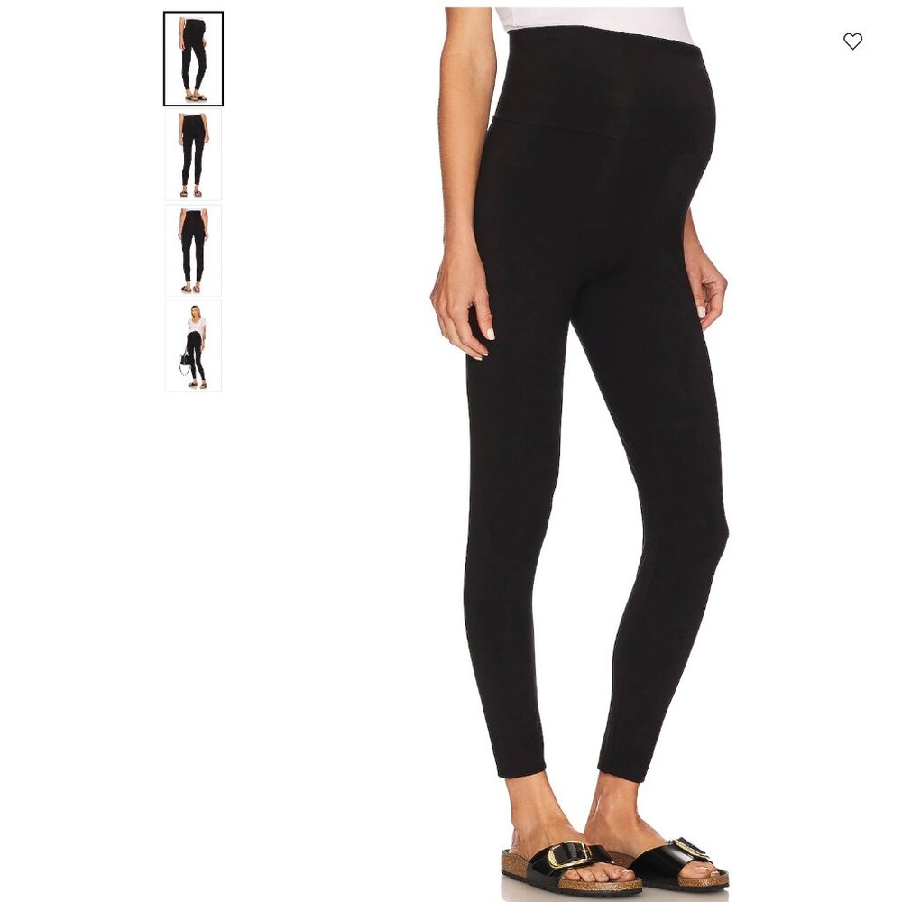 HATCH Maternity Black Velvet Leggings Size M